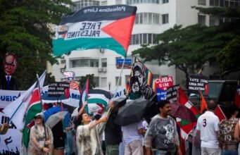 Protesters hold pro-Palestinian march in Rio ahead of G20