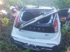 Dua wanita cedera, kereta dinaiki terbabas jatuh gaung