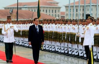PM Jepun disambut rasmi di Perdana Putra