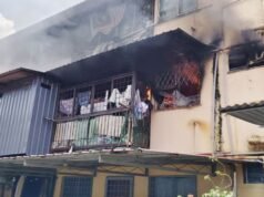 Rumah tingkat satu terbakar, penghuni selamat