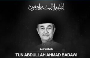PM ucap takziah pemergian Tun Abdullah Badawi