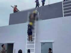 Pelancong China berenang dalam tangki air kondominium