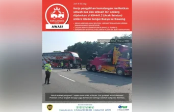 15 injured in expressway crash involving bus and lorry near Rawang